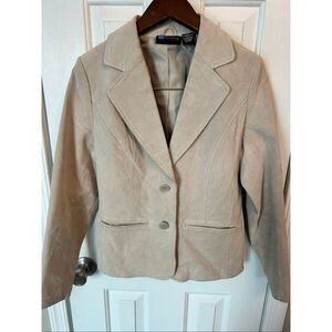 Relativity tan suede/leather jacket size small